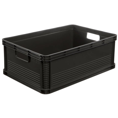 keeeper Strong Transport Box, Acid-Resistant and Food Safe, 60 x 40 x 22 cm, 45 Litre, Robert, Graphite Grey