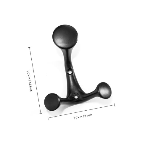 SARIHOSY 5PC Jackets Hooks Matt Black Wall Single Door Hook for Bedroom, 5 Pack Clothes Coat Hook for Wall Single