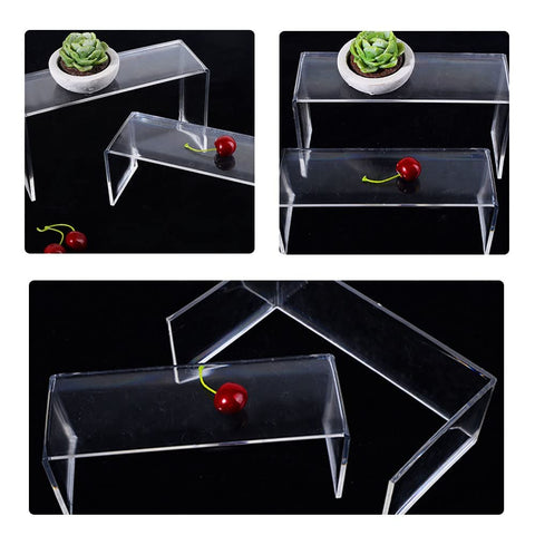 Loopunk 5 Pieces Acrylic Display Stands, Plexiglass Displays, Jewellery Displays, Shelves, Display Cabinets, Figurines, Cupcakes and Counters