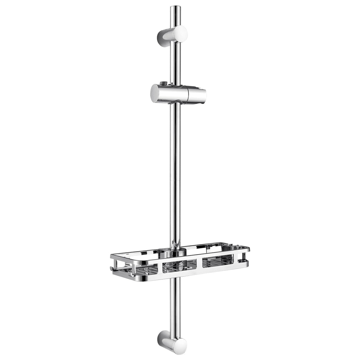 Auralum 70cm Shower Riser Rail - Adjustable 360°Swivel Shower Head Holder - Anti-Corrosion Premium Stainless Steel