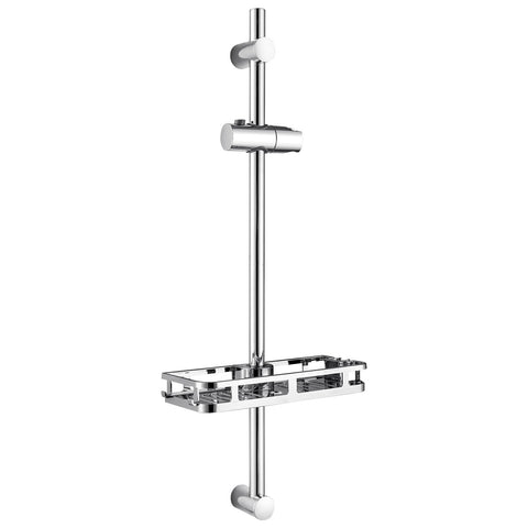 Auralum 70cm Shower Riser Rail - Adjustable 360°Swivel Shower Head Holder - Anti-Corrosion Premium Stainless Steel