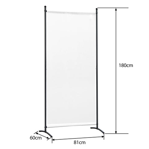 Angel Living 1 Panel Room Divider, Privacy Screen Composed of Polyester Fabric and Sturdy Iron Frame