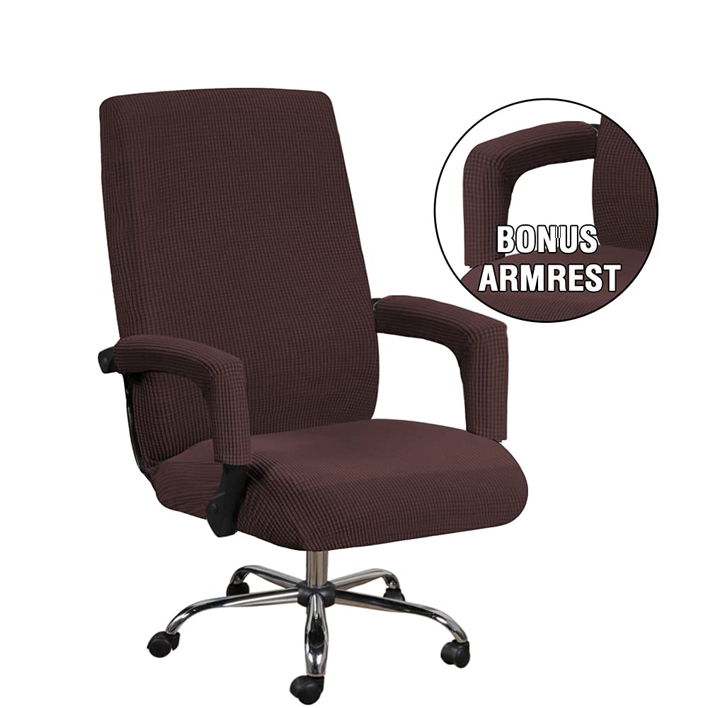 Bestenrose Office Chair Cover Stretch Computer Desk Chair with Arm Covers