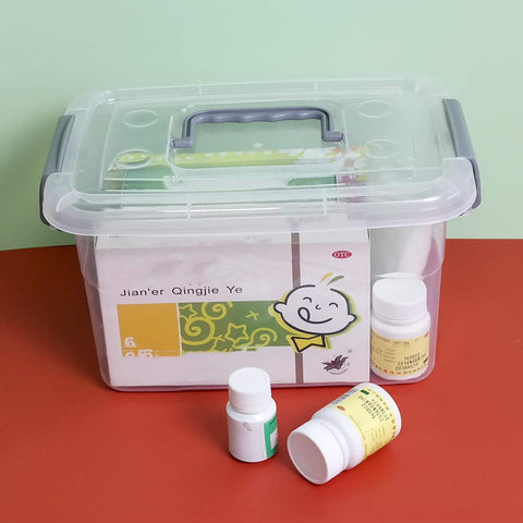 Vcansay 5 L Plastic Storage Boxes with Lids and Handles, 6 Packs