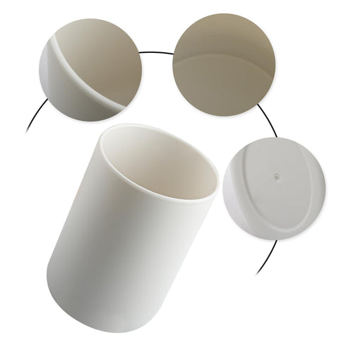 Rumyve White Toothbrush Holder,Unbreakable Reusable Drinking Cups,Plastic Water Cup 300ml for Adults Kids Drinking Travel