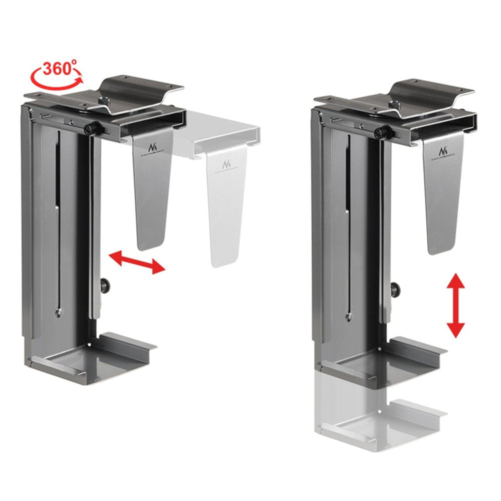 Maclean MC-713B or MC-713S Under Desk PC Mount The 10 kg Black Or Silver (Silver)