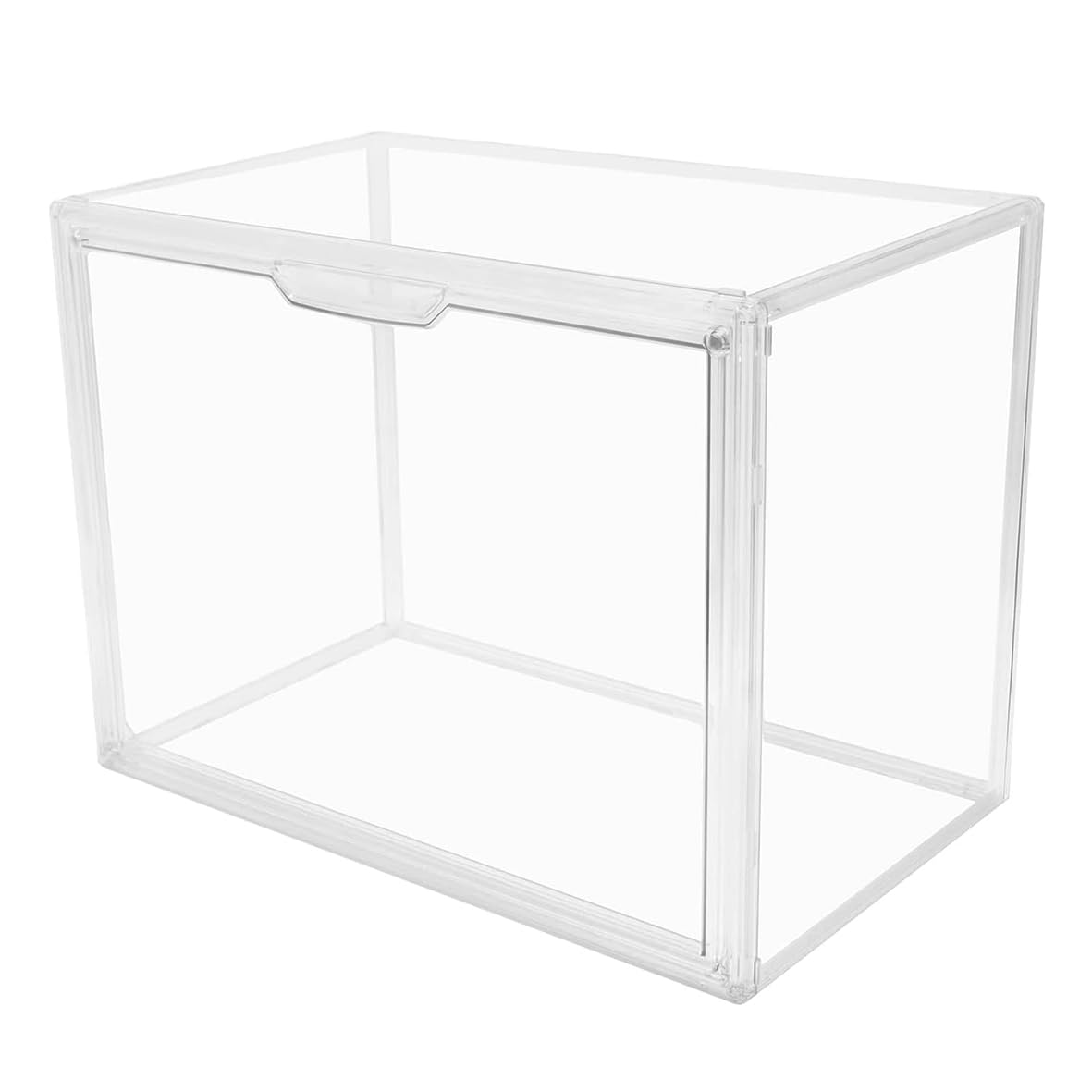 Umtiti 1 Pack Clear Plastic Handbag Storage Organizer for Closet, Display Storage Box with Magnetic Door, Dustproof Storage Bins for Book, Toys, Hat