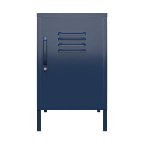 DHP Furniture Bradford Metal Locker End Table Navy, 39x37x68cm (DxWxH)