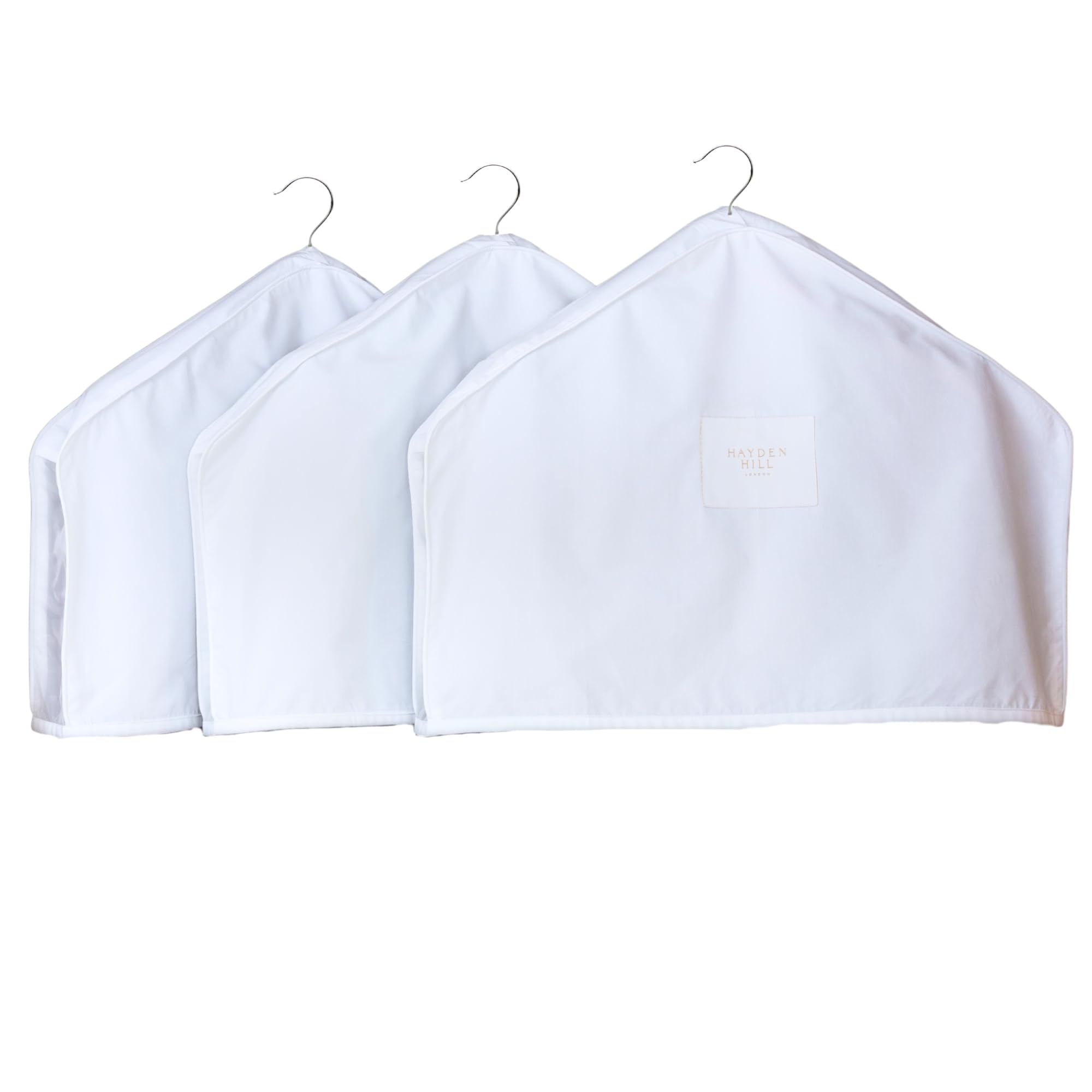 Hayden Hill Organic Cotton Shoulder Covers for Hanging Clothes, Set of 3