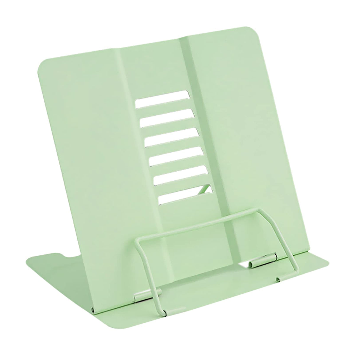 Book Stand, Multifunctional Metal Book Holder for Reading (Green)