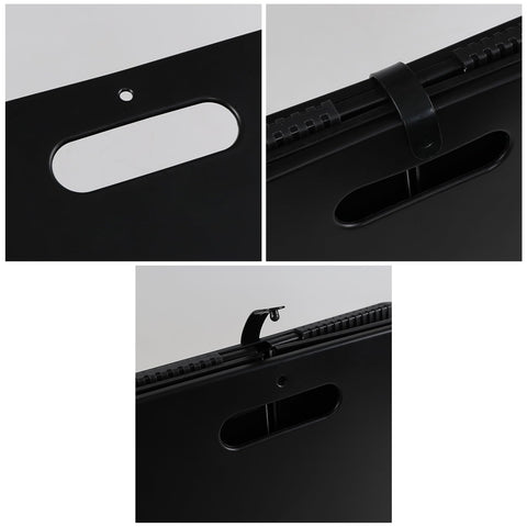 Dehouse 4 Pack Plastic Collapsible Storage Cube Boxes with Handle, Foldable Square Storage Unit Box, Black