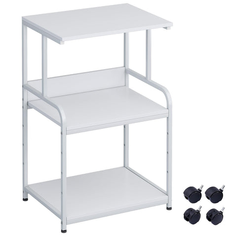 Printer Stand Table Shelf with Storage,3d Printer Shelf Organizer With Shelf and Wheels,3 Tier Multi-Purpose Rolling Cart for Folders,Books,for Fax