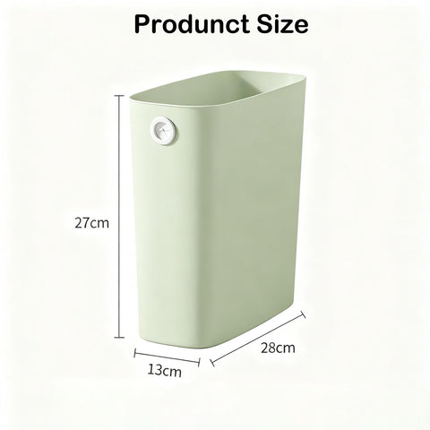 Chiziyixin 10L Open Top Bathroom Bin, Reusable Slim Bedroom Bin, Small Narrow Trash Can Plastic Garbage Container Wastebasket for Bathroom, Bedroom