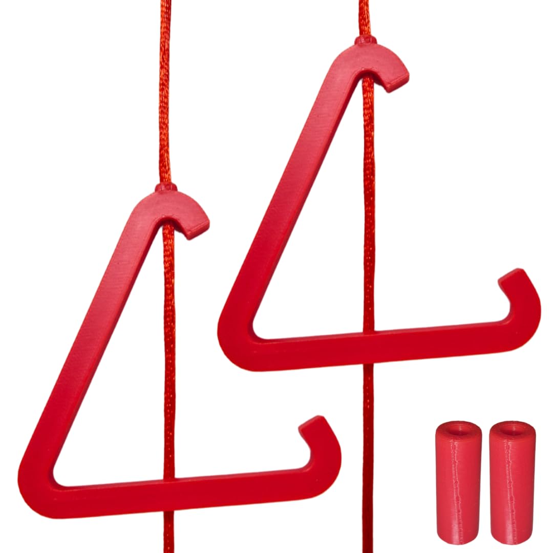 315 Supplies Red Triangle Emergency Alarm Pull Cord for Accessible Bathrooms Disabled Toilet - 2 Hook Set, 3m Cord Length Easy-Fit Adjustable Cord