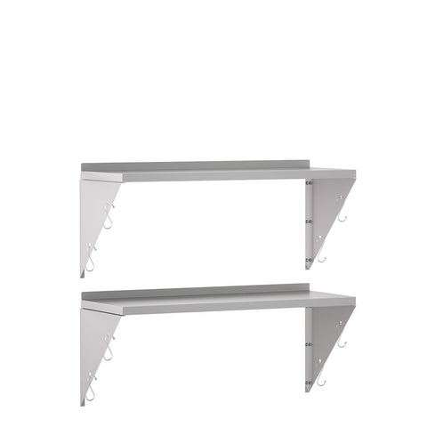 Stainless Steel Shelf Commercial Kitchen Wall Shelves (80x30cm, 2PCS)
