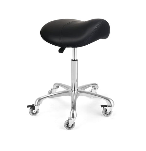 McDooFly Ergonomic Saddle Stool with Wheels Rolling Saddle Chair Heavy Duty Height Adjustable Swivel Hydraulic Stool for Dental Clinic Massage Salon