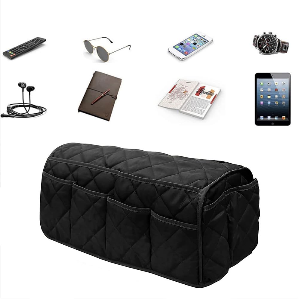 DZOZO Sofa Armrest Organizer Arm Rest Organiser Hanging Sofa Caddy Storage Bag TV Remote Control Holder Chair Tidy Couch Arm Rest Storage Bag Couch