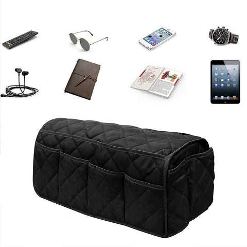 DZOZO Sofa Armrest Organizer Arm Rest Organiser Hanging Sofa Caddy Storage Bag TV Remote Control Holder Chair Tidy Couch Arm Rest Storage Bag Couch