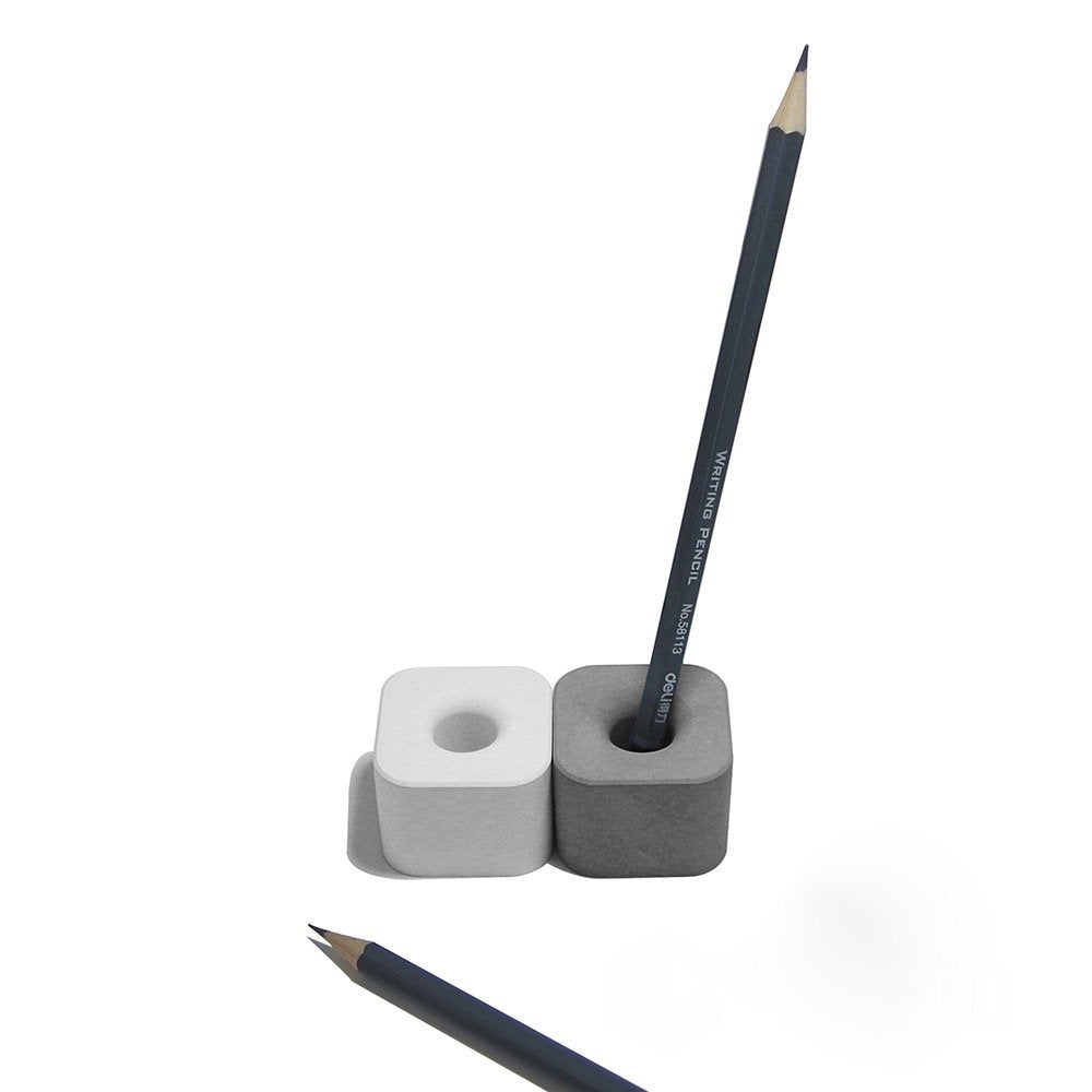 anaan Concrete Toothbrush Holder Pen Stand Small Free Standing Storage Set