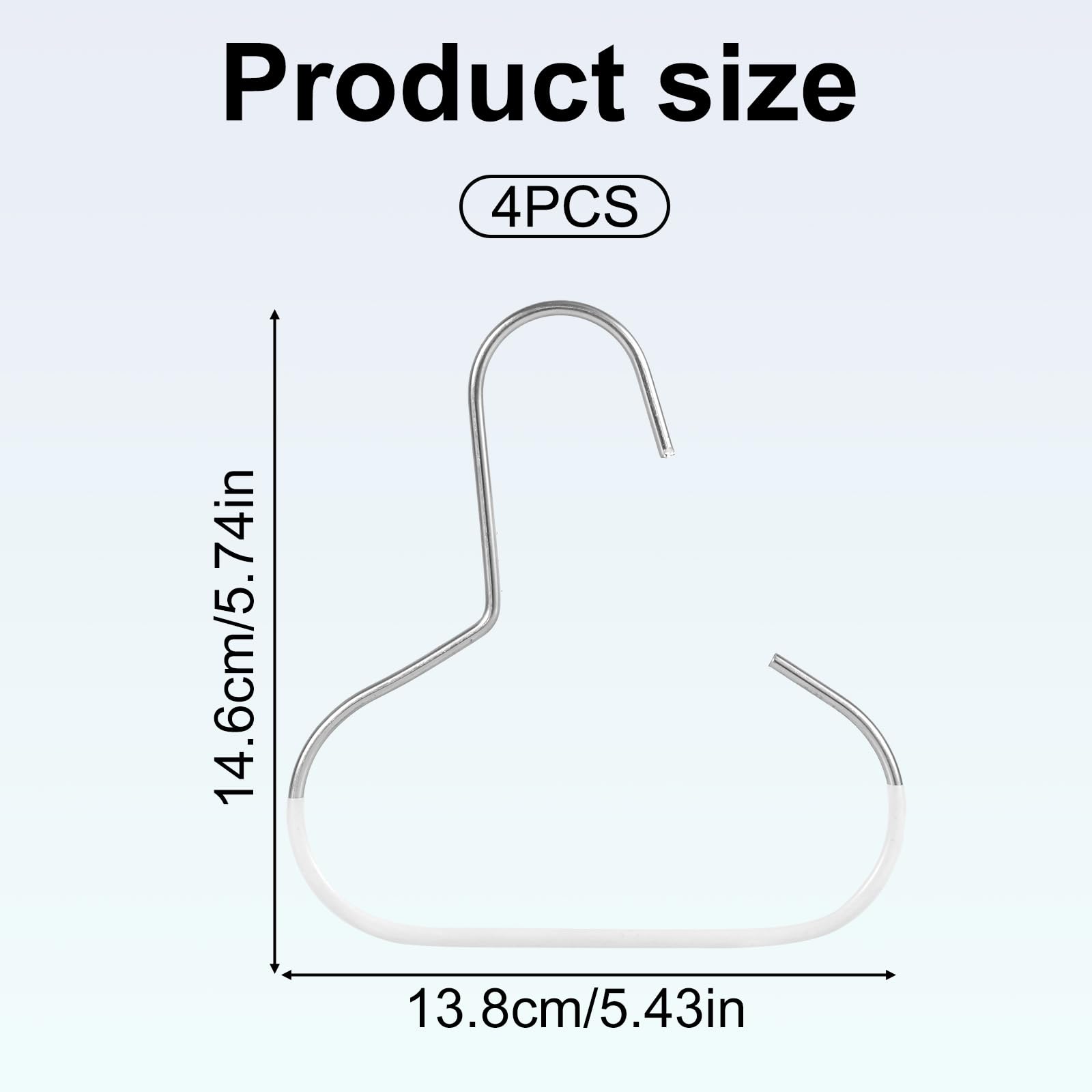 lasuroa 4pcs Hat Organizers, Durable Anti-Slip Baseball Hat Storage Hanger Practical Closet Accessories Suitable for Beanie Belt Tie Scarves Purse