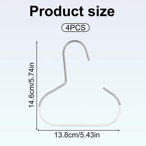 lasuroa 4pcs Hat Organizers, Durable Anti-Slip Baseball Hat Storage Hanger Practical Closet Accessories Suitable for Beanie Belt Tie Scarves Purse