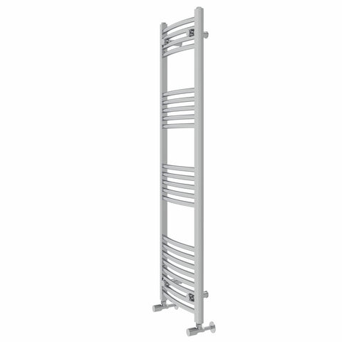 Warmehaus Curved Bathroom Heated Towel Rail Warmer 1400x400mm Chrome