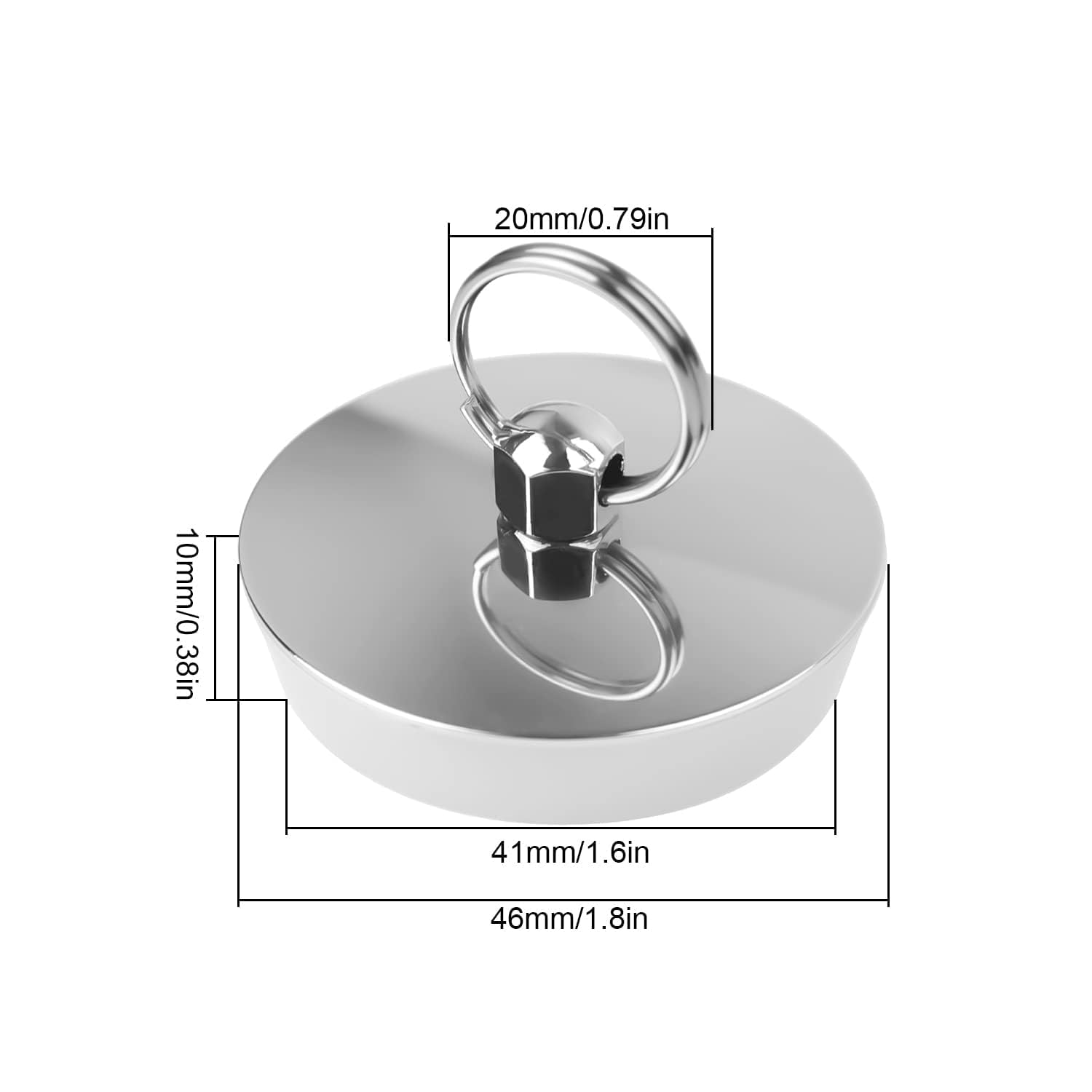 LERANXIN Bath Tub Plug, 42-43 mm Bathroom Sink Plugs, Bath Plug for Swimming Pools, Bathtubs, Sinks