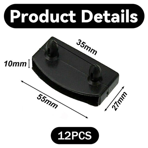 HANZMQIYJJ Bed Slat Holders, Bed Slat Caps, Side Slat Holders Replacement for Single Double, King, Queen Size Beds- Plastic Replacement (Black 55mm)