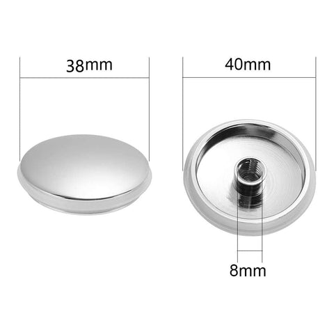 2Pcs Basin Sink Tap Push Button Brass Polished Chrome Click Clack 38mm Waste Bath Pop Up Plug Drain Stopper for Bath