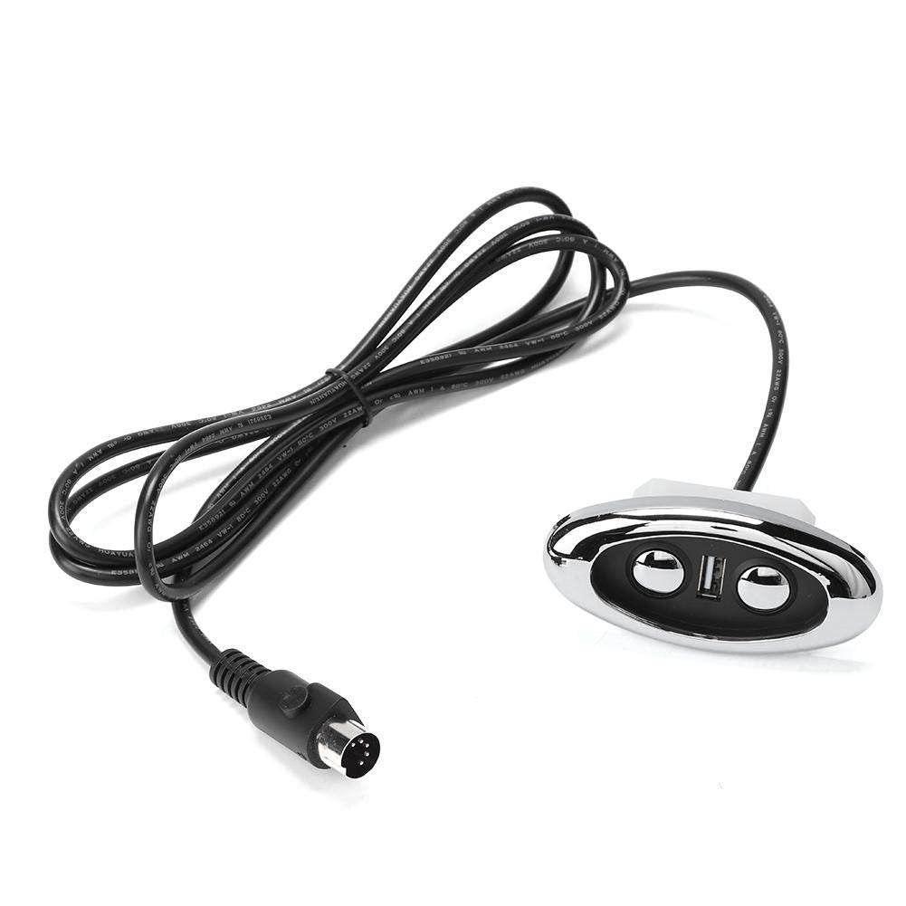 Hililand 2 Button Sofa Controller with LED Backlight USB Port, Lift Chair Power Recliner Hand Control Input 12-29V USB Output 5V-2A