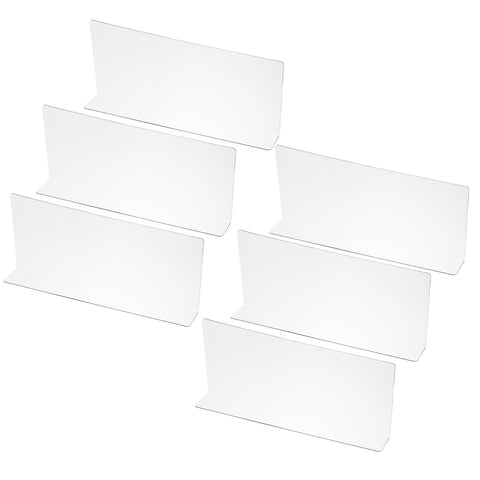 PATIKIL 6 Pack Shelf Dividers for Closet Organization, 280 x 40 x 120mm Acrylic Closets Separator Kitchen Cabinet Shelves Under Bed Blocker for