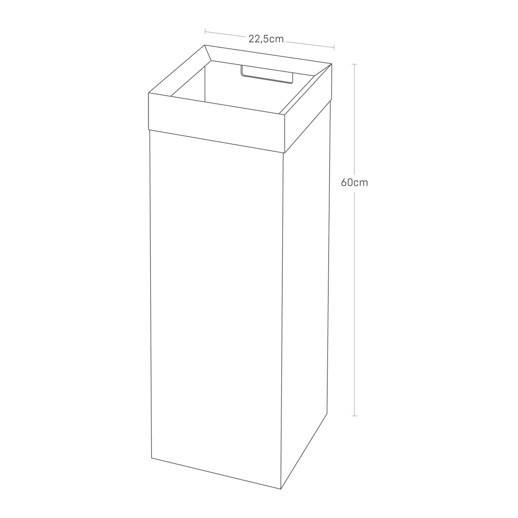 YAMAZAKI Tower Tall Trash Can, white