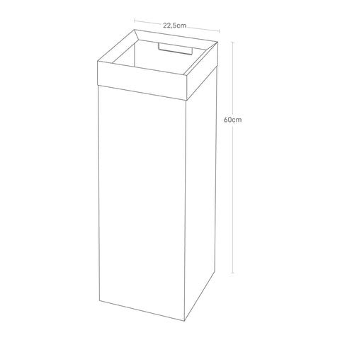 YAMAZAKI Tower Tall Trash Can, white