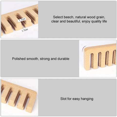 GmeDhc 1Pcs Belt Hanger for Wardrobe, Wooden Belt Storage Rack
