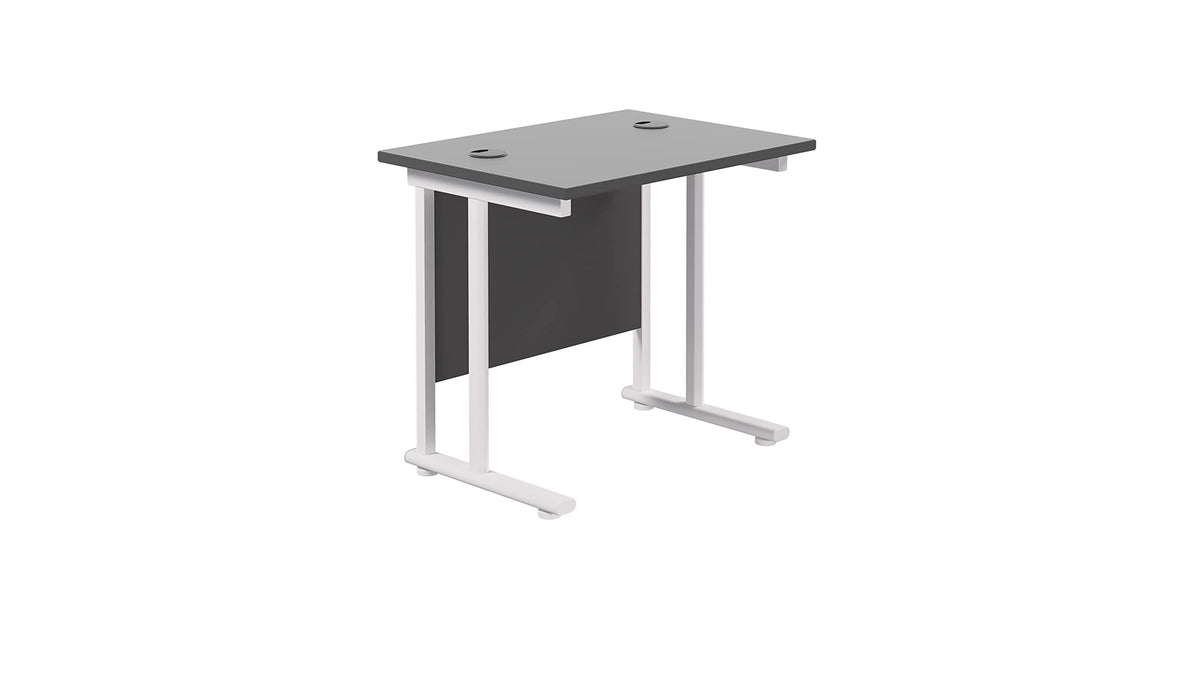 Office Hippo Heavy Duty Rectangular Cantilever Office Desk, Home Office Desk, Office Table, Integrated Cable Ports, PC Desk For Office or Home
