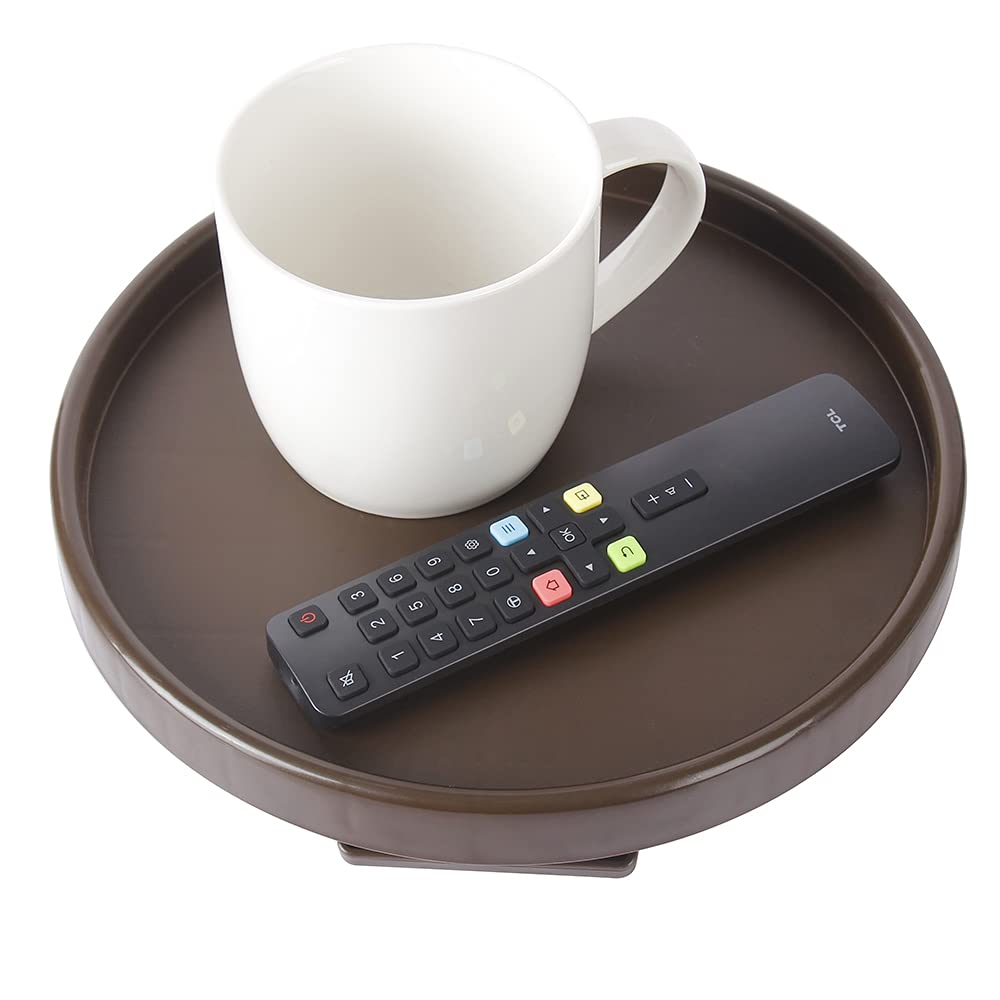 Sofa Arm Table Clip-On Tray for Drinks, Remote & Phone Holder