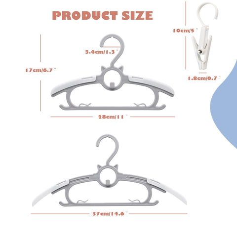 Gencuoir Baby Room Hangers, Ultra Thin Non-Slip and Extendable Clothes Hangers for Newborns