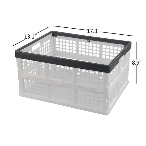 Teyyvn 3-Pack 30 L Plastic Stackable Collapsible Storage Crates