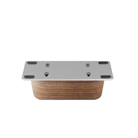 QinCoon Vertical Laptop Stand for Desk, Black Walnut Wood and Aluminium Laptop Holder for All MacBook, Surface, Samsung, HP, Dell, ‌Chromebook