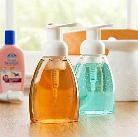 250ML (8.5 oz) Foaming Dispensers Empty Refillable Pump Bottle Makeup Shampoo Facial Cleanser Hand Liquid Foaming Containers DIY Hand Body Wash Pack