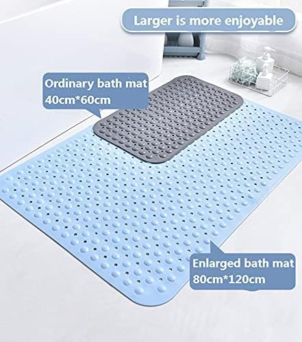 Stafeny Non-Slip Shower Mat for Inside the Non-Slip Anti-Mould Rubber Shower Mat (White, 40x70cm)