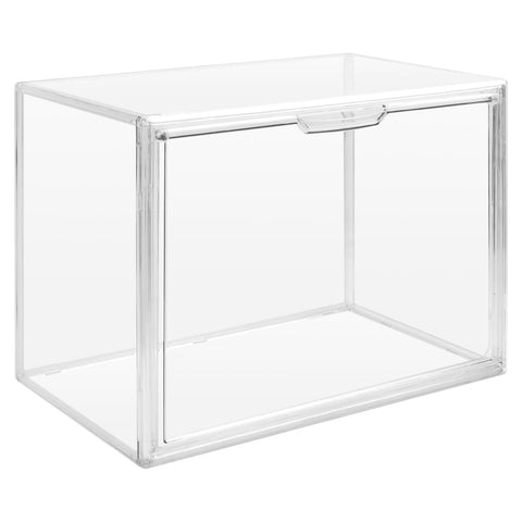 Daelesr Plastic Handbag Storage Organizer, Storage Boxes Drawer Clear Organiser Container Stackable, 36x22x27cm, Acrylic Display Case for Book, Purse