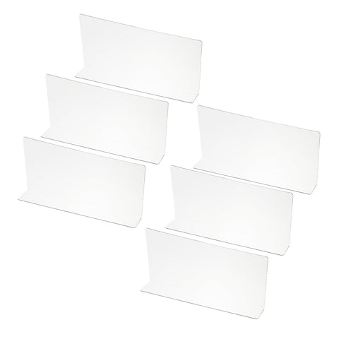 PATIKIL 6 Pack Shelf Dividers for Closet Organization, 250 x 40 x 120mm Acrylic Closets Separator Kitchen Cabinet Shelves Under Bed Blocker for