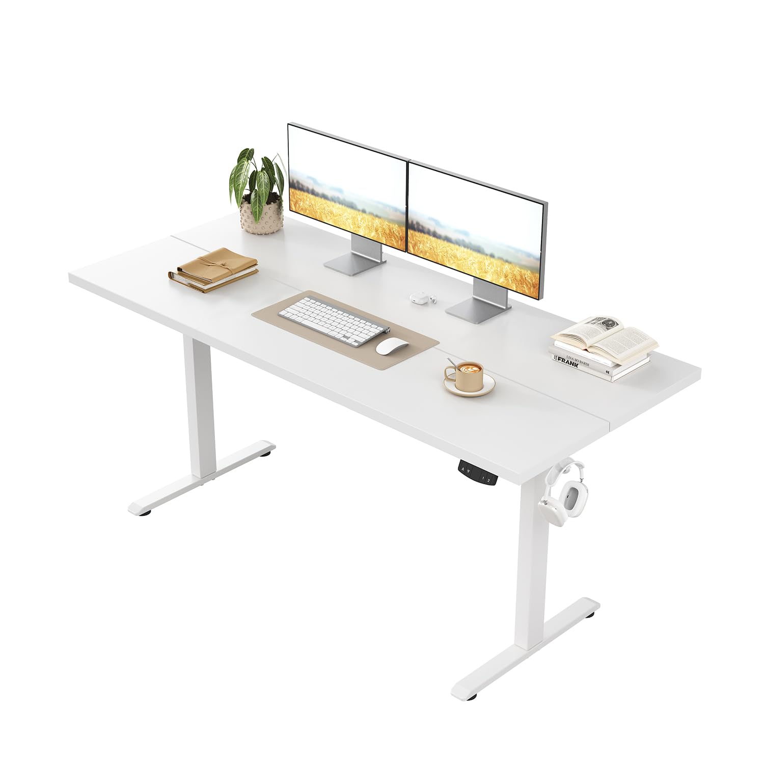 Klicelor Electric Standing Desk, 2 Memory Buttons for stand & sit, 100x60