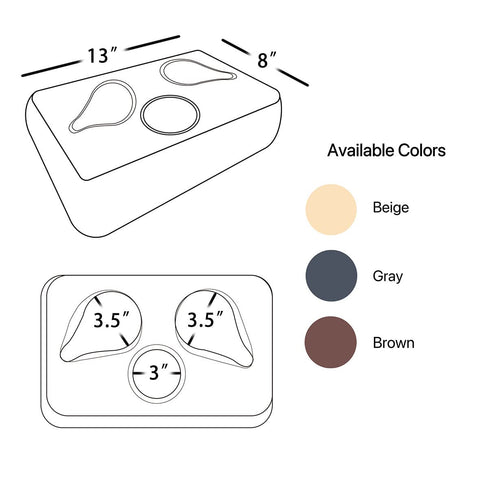 Sofa Cup Holder Caddy Pillow for Drinks, Remote & Phone Organiser