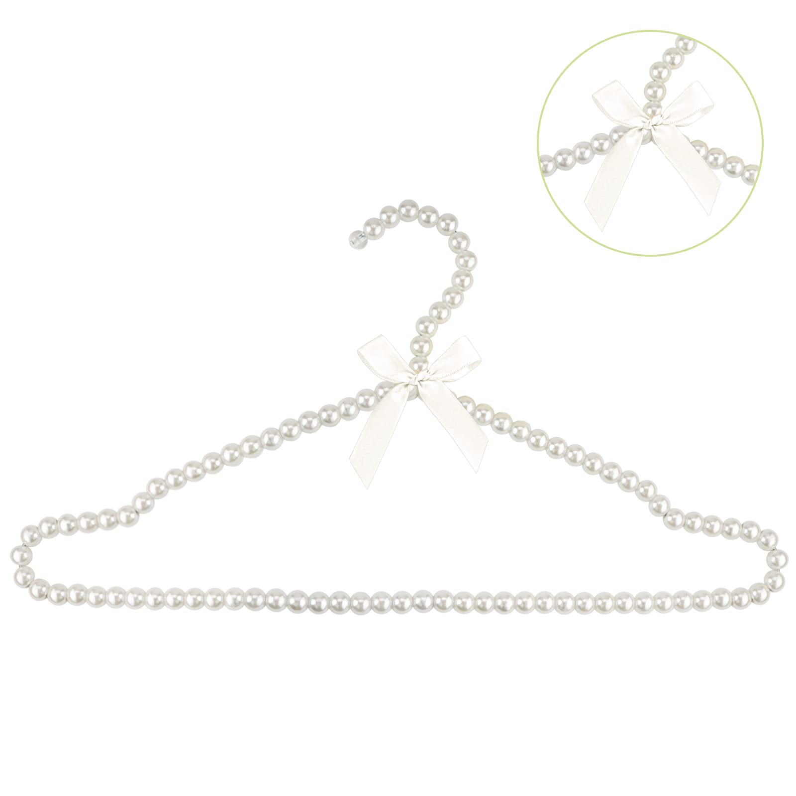 Adorila Pearl Hangers 40cm for Wedding Dress Bridal Gown, 5-Pack
