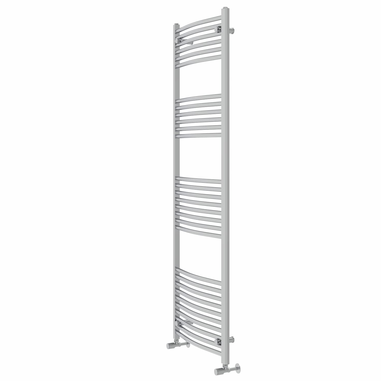 Warmehaus Curved Heated Towel Rail Radiator Ladder Chrome 1800x600mm