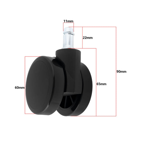 LT Easiyl 5PCS Soft Edge Casters Twin Wheel Non-Hooded