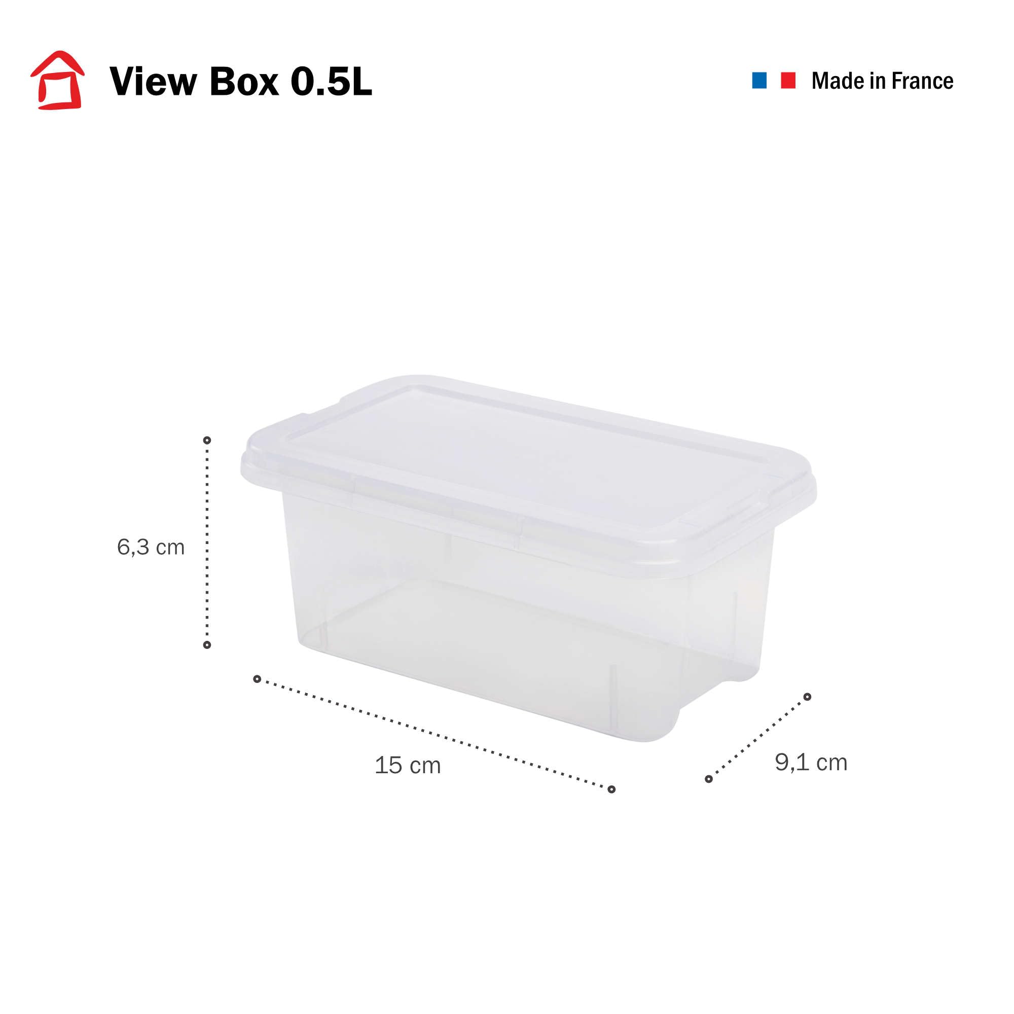 Sundis View Box, 60L Clear Plastic Storage Box with Lid, Stackable and Stackable, Multi-Use Ideal for Storing Toys, Clothes and Documents