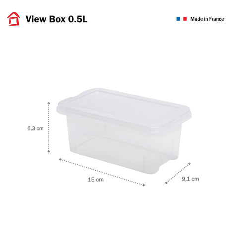 Sundis View Box, 60L Clear Plastic Storage Box with Lid, Stackable and Stackable, Multi-Use Ideal for Storing Toys, Clothes and Documents